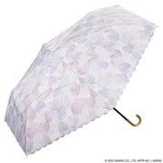 折りたたみ傘 日傘 晴雨兼用 サンリオキャラクターズ 遮光 水彩モチーフ ミニ 49cm 手開き式 遮光率100% UVカット率100% パープル(クロミ) 801-SA25-102PU