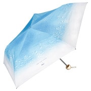 折りたたみ傘 日傘 晴雨兼用 旅する喫茶×クリームソーダパラソル 50cm 手開き式 遮光率100% UVカット率99.9% UPF50+ 遮熱 軽量 ブルー 801-TA001-102