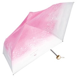 日傘 折りたたみ傘 晴雨兼用 旅する喫茶×クリームソーダパラソル 50cm 手開き式 一級遮光 UVカット率99.9％ UPF50＋ 遮熱効果 はっ水加工 軽量 ピンク（夕焼け空のクリームソーダ） 801-TA003-102