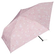 折りたたみ傘 日傘 晴雨兼用 [plantica× Wpc.]遮光軽量フラワープリント ミニ 50cm 手開き式 遮光率100％ UVカット率100％ ピンク PLP002-045-102