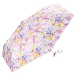 日傘 折りたたみ傘 婦人用 晴雨兼用 plantica×Wpc. フラワープリントタイニー 47cm 手開き式 5段骨 一級遮光 UVカット率100% 遮熱効果 内側黒コーティング加工 UPF50＋ はっ水加工 マルチ PLP003-001-102
