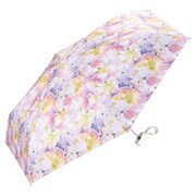 折りたたみ傘 日傘 晴雨兼用 [plantica× Wpc.]フラワープリントタイニー 47cm 手開き式 遮光率100％ UVカット率100％ マルチ PLP003-001-102