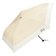 折りたたみ傘 日傘 晴雨兼用 IZA(イーザ) 【LIGHT&SLIM】 ライト&スリム 55cm 手開き式 遮光率100% UVカット率100% ベージュ×オフ(オフホワイト) ZA007-953-102