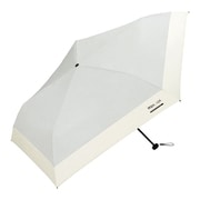 折りたたみ傘 日傘 晴雨兼用 IZA(イーザ) 【LIGHT&SLIM】 ライト&スリム 55cm 手開き式 遮光率100% UVカット率100% ライトグレー×オフ(オフホワイト) ZA007-979-102