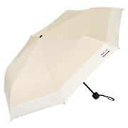 折りたたみ傘 日傘 晴雨兼用 IZA(イーザ) 【WIND RESISTANCE】 ウィンドレジスタンス 55cm 手開き式 遮光率100% UVカット率100% ベージュ×オフ(オフホワイト) ZA019-001-102BE×OF