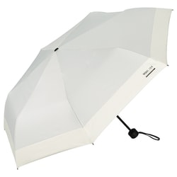 折りたたみ傘 日傘 晴雨兼用 IZA（イーザ） WIND RESISTANCE（ウィンドレジスタンス） 55cm 手開き式 一級遮光 UVカット率100％ 遮熱効果 耐風 UPF50＋ 撥水加工 ライトグレー×オフ（オフホワイト） ZA019-001-102LGY×OF