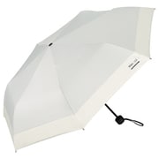 折りたたみ傘 日傘 晴雨兼用 IZA(イーザ) 【WIND RESISTANCE】 ウィンドレジスタンス 55cm 手開き式 遮光率100% UVカット率100% ライトグレー×オフ(オフホワイト) ZA019-001-102LGY×OF