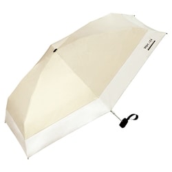 日傘 折りたたみ傘 晴雨兼用 IZA（イーザ） COMPACT（コンパクト） 53cm 手開き式 一級遮光 UVカット率100％ 遮熱効果 UPF50＋ 撥水加工 ベージュ×オフ（オフホワイト） ZA020-001-102BE×OF