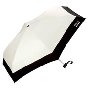 折りたたみ傘 日傘 晴雨兼用 IZA（イーザ） 【COMPACT】 コンパクト 53cm 手開き式 遮光率100％ UVカット率100％ オフ（オフホワイト）×ブラック ZA020-001-102OF×BK