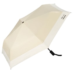 日傘 折りたたみ傘 晴雨兼用 IZA（イーザ） Automatic ＆ Safe（オートマティック＆セーフ） 54cm 自動開閉式 一級遮光 UVカット率100％ 遮熱効果 内側黒コーティング加工 UPF50＋ 撥水加工 ベージュ×オフ（オフホワイト） ZA021-001-102BE×OF
