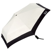 折りたたみ傘 日傘 晴雨兼用 IZA(イーザ) 【Automatic & Safe】 54cm 自動開閉式 オートマティック&セーフ 遮光率100% UVカット率100% オフ(オフホワイト)×ブラック ZA021-001-102OF×BK