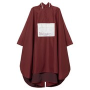 パッカブルポンチョ バイカラーユニセックス W by レインポンチョ レインコート 自転車 レッド R005-916-201