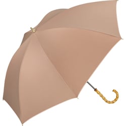 日傘 長傘 晴雨兼用 遮光 インサイドカラー 50cm 手開き式 一級遮光 UVカット率100％ UPF50＋ はっ水加工 ベージュ 81-12973-101BE