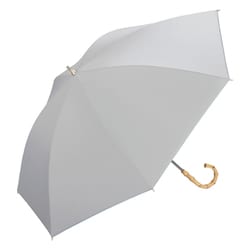 日傘 長傘 晴雨兼用 遮光 インサイドカラー 50cm 手開き式 一級遮光 UVカット率100％ UPF50＋ はっ水加工 グレー 81-12973-101GY