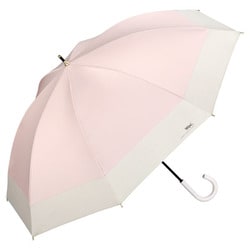 日傘 長傘 晴雨兼用 遮光 切り継ぎロング 55cm 手開き式 一級遮光 UVカット率100% 遮熱効果 内側黒コーティング加工 UPF50＋ はっ水加工 ピンク 81-13439-101PK