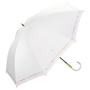 長傘 日傘 晴雨兼用 遮光 ニュアンスライン 50cm 手開き式 遮光率100% UVカット率100% オフ(オフホワイト) 81-17733-101OF