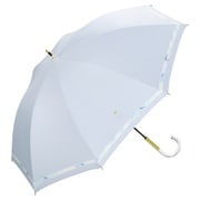 長傘 日傘 晴雨兼用 遮光 ニュアンスライン 50cm 手開き式 遮光率100% UVカット率100% ブルー サックス 81-17733-101SX