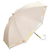 長傘 日傘 晴雨兼用 遮光 ニュアンスライン 50cm 手開き式 遮光率100% UVカット率100% ベージュ 81-17733-101BE