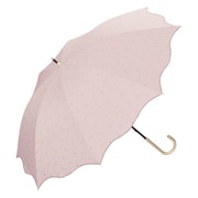 長傘 日傘 晴雨兼用 遮光 ハートメロウ 50cm 手開き式 遮光率100% UVカット率100% ピンク 81-17761-101PK