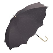 長傘 日傘 晴雨兼用 遮光 ハートメロウ 50cm 手開き式 遮光率100% UVカット率100% チャコール 81-17761-101
