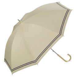 日傘 長傘 婦人用 晴雨兼用 遮光 セーラー 50cm 手開き式 一級遮光 UVカット率100% 遮熱効果 内側黒コーティング加工 UPF50＋ はっ水加工 ベージュ 81-18908-101BE