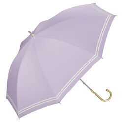 日傘 長傘 婦人用 晴雨兼用 遮光 セーラー 50cm 手開き式 一級遮光 UVカット率100% 遮熱効果 内側黒コーティング加工 UPF50＋ はっ水加工 ラベンダー 81-18908-101LV