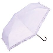 折りたたみ傘 日傘 晴雨兼用 遮光 クラシックフリル ミニ 50cm 手開き式 完全UVカット ラベンダー 801-11820-102LV