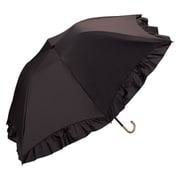 折りたたみ傘 日傘 晴雨兼用 遮光 ドームパラソル フリル ミニ 55cm 手開き式 遮光率100% UVカット率100% チャコール 801-13217-102