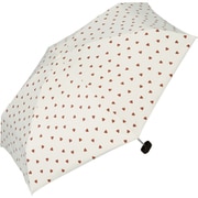 折りたたみ傘 日傘 晴雨兼用 遮光 ジャギーハート ミニ 50cm 手開き式 完全UVカット オフ(オフホワイト) 801-14828-102OF