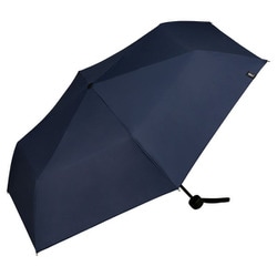 日傘 折りたたみ傘 晴雨兼用 遮光 ミニマムベーシックパラソル ユニセックス 55cm 手開き式 3段骨 一級遮光 UVカット率100％ 遮熱効果 内側黒コーティング加工 UPF50＋ はっ水加工 グラスファイバー骨 ネイビー 801-18162-102NV