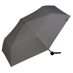 日傘 折りたたみ傘 晴雨兼用 遮光 ミニマムベーシックパラソル ユニセックス 55cm 手開き式 3段骨 一級遮光 UVカット率100％ 遮熱効果 内側黒コーティング加工 UPF50＋ はっ水加工 グラスファイバー骨 グレー 801-18162-102GY