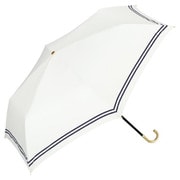 折りたたみ傘 日傘 晴雨兼用 遮光 セーラー ミニ 50cm 手開き式 遮光率100% UVカット率100% オフ(オフホワイト) 801-18908-102OF