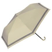 折りたたみ傘 日傘 晴雨兼用 遮光 セーラー ミニ 50cm 手開き式 遮光率100% UVカット率100% ベージュ 801-18908-102BE