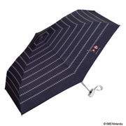 折りたたみ傘 日傘 晴雨兼用 遮光 スーパーマリオブラザーズ ミニ 50cm 手開き式 遮光率100% UVカット率100% ネイビー 801-ND07-102NV