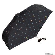 折りたたみ傘 日傘 晴雨兼用 遮光 スーパーマリオブラザーズ ミニ 50cm 手開き式 遮光率100% UVカット率100% ブラック 801-ND07-102BK
