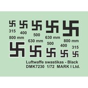 MKMDMK7230 1/72 デカール WW.II ドイツ スワスティカ （黒・白縁黒） [プラモデル用品]