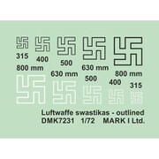 MKMDMK7231 1/72 デカール WW.II ドイツ スワスティカ（白縁のみ・黒縁のみ） [プラモデル用品]