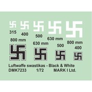 MKMDMK7233 1/72 デカール WW.II ドイツ スワスティカ （白・白縁黒） [プラモデル用品]