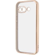 Google Pixel 9a用 精密設計 カメラ保護 衝撃吸収 バンパー メタリック TPUソフトケース ピンクゴールド RT-GP9APFC2/PGM