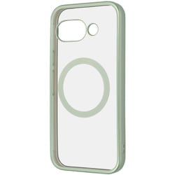 Google Pixel 9a用 マグネットアクセサリー対応 衝撃吸収 バンパー マット メタリック ハイブリッドケース ライトグリーン RT-GP9AMG3/LGM
