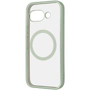 Google Pixel 9a用 マグネットアクセサリー対応 衝撃吸収 バンパー マット メタリック ハイブリッドケース ライトグリーン RT-GP9AMG3/LGM