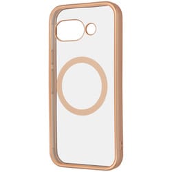 Google Pixel 9a用 マグネットアクセサリー対応 衝撃吸収 バンパー マット メタリック ハイブリッドケース ピンクゴールド RT-GP9AMG3/PGM