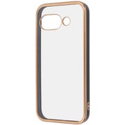 Google Pixel 9a用 LUSTANT 衝撃吸収 バンパー キラキラ メタリック カラフル ハイブリッドケース ブラック_ゴールド IN-GP9ACC17/BGD