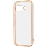 Google Pixel 9a用 LUSTANT 衝撃吸収 バンパー キラキラ メタリック カラフル ハイブリッドケース ホワイト_ゴールド IN-GP9ACC17/WGD