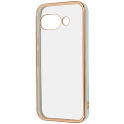 Google Pixel 9a用 LUSTANT 衝撃吸収 バンパー キラキラ メタリック カラフル ハイブリッドケース ミントグリーン_ゴールド IN-GP9ACC17/MGGD