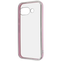 Google Pixel 9a用 LUSTANT 衝撃吸収 バンパー キラキラ メタリック カラフル ハイブリッドケース ライトピンク_シルバー IN-GP9ACC17/LPSV