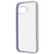 Google Pixel 9a用 LUSTANT 衝撃吸収 バンパー キラキラ メタリック カラフル ハイブリッドケース ライトブルー_シルバー IN-GP9ACC17/LASV