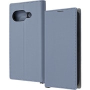 Google Pixel 9a用 Durable 耐衝撃 マグネット不使用 シンプル スクエア 手帳型レザーケース ブルー_ライトグレー IN-GP9ATBC9/AGR