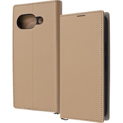 Google Pixel 9a用 Durable 耐衝撃 マグネット不使用 シンプル スクエア 手帳型レザーケース トープ_ライトグレー IN-GP9ATBC9/TGR