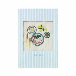 [限定]カード annas（アンナス） 刺繍 多目的 朝食 D08043